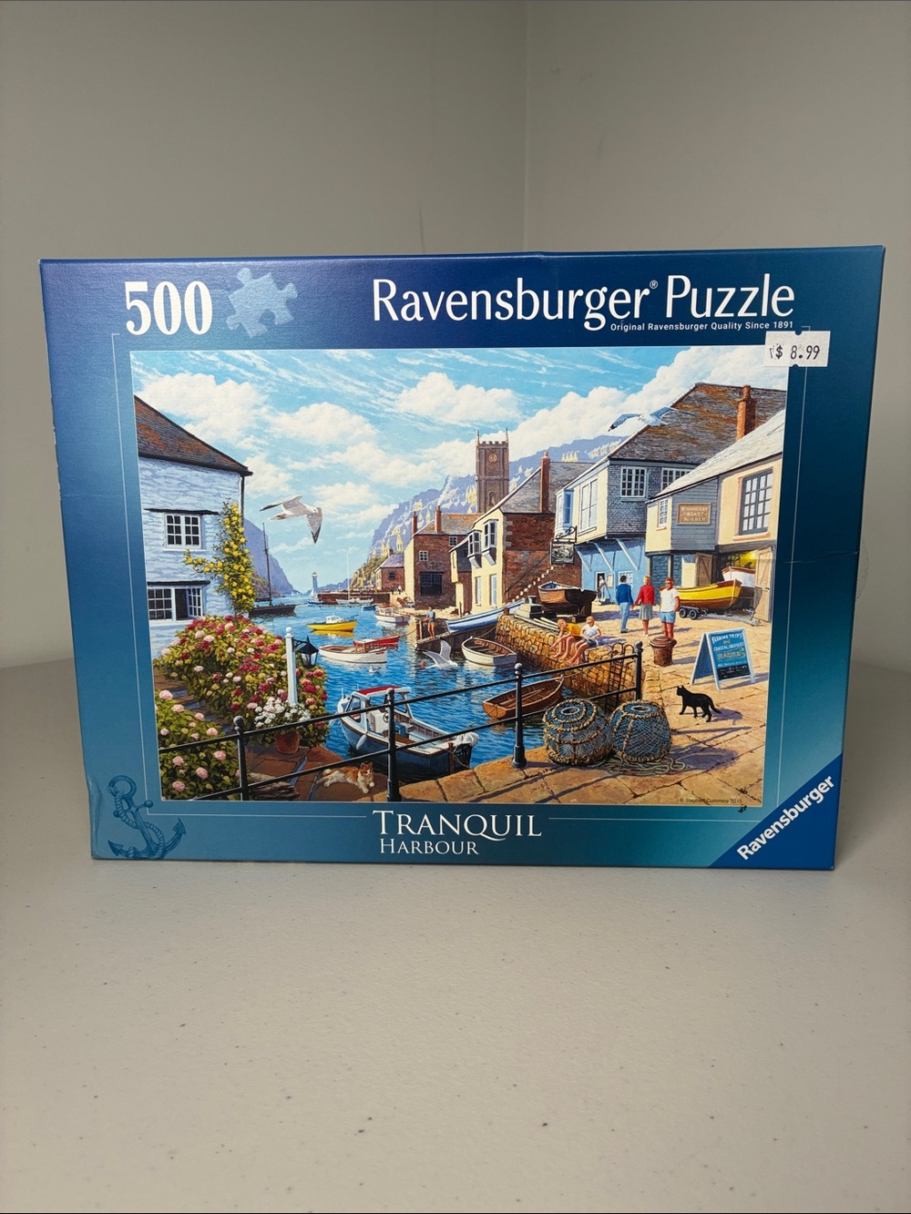 Ravensburger Tranquil Harbour Puzzle in Blue and White